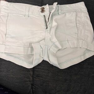 Express Light Cream Jean Shorts